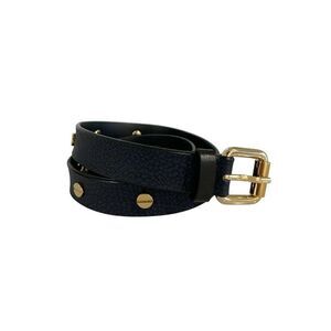 Borbonese Polyvinyl Belt with Classic Buckle Design Women Blue Belts